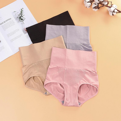 High-Waisted Tummy-Tucking Seamless Underwear Pack Of 4
