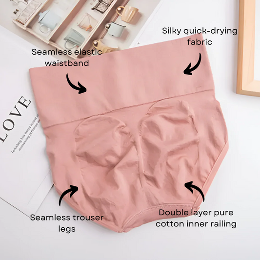 High-Waisted Tummy-Tucking Seamless Underwear Gray Pack Of 2
